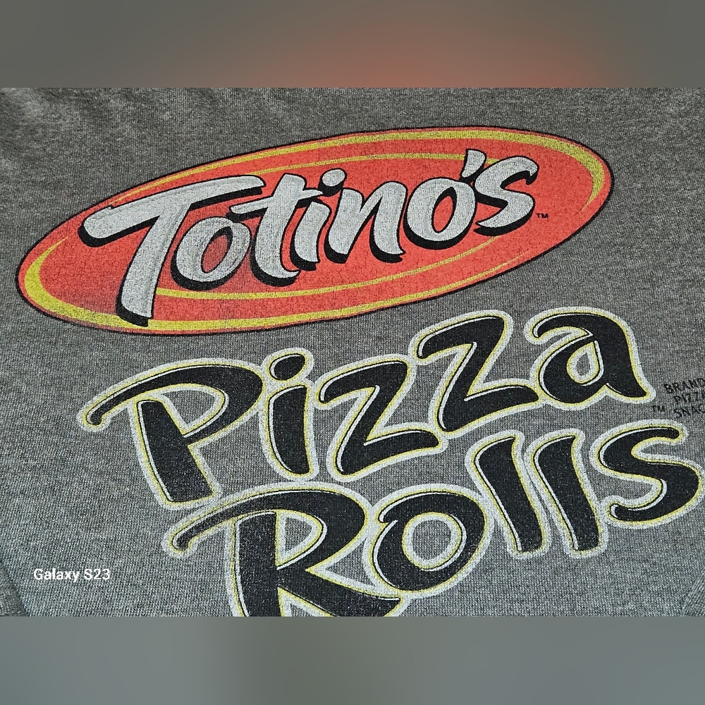 Mad Engine Inc. Totino Pizza Rolls Sweat Shirt Size XS Color Grey - Picture 4 of 7
